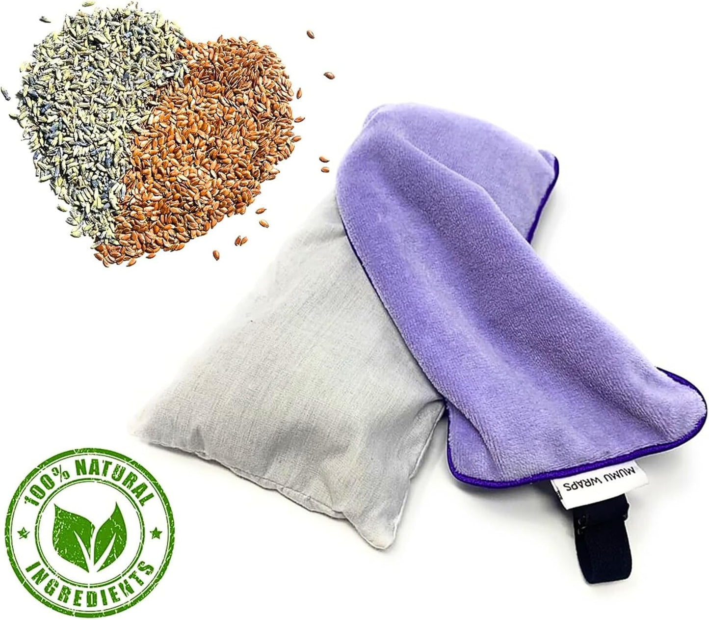 Mumu Wraps Lavender Aromatherapy Weighted Eye Pillow - Ultimate Relaxation for Sleep, Yoga, and Meditation - Bonus Cover Included - Perfect Gift for Women and Moms