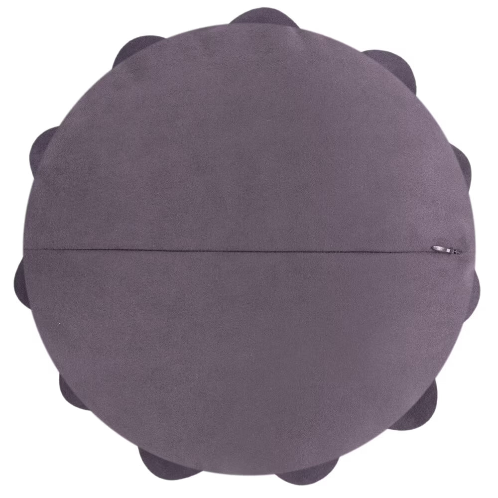 Deep Purple 3D Textured Flower Throw Pillow Soft Suede Decorative Cushion for Couch Bedroom and Living Room 14X14Inches