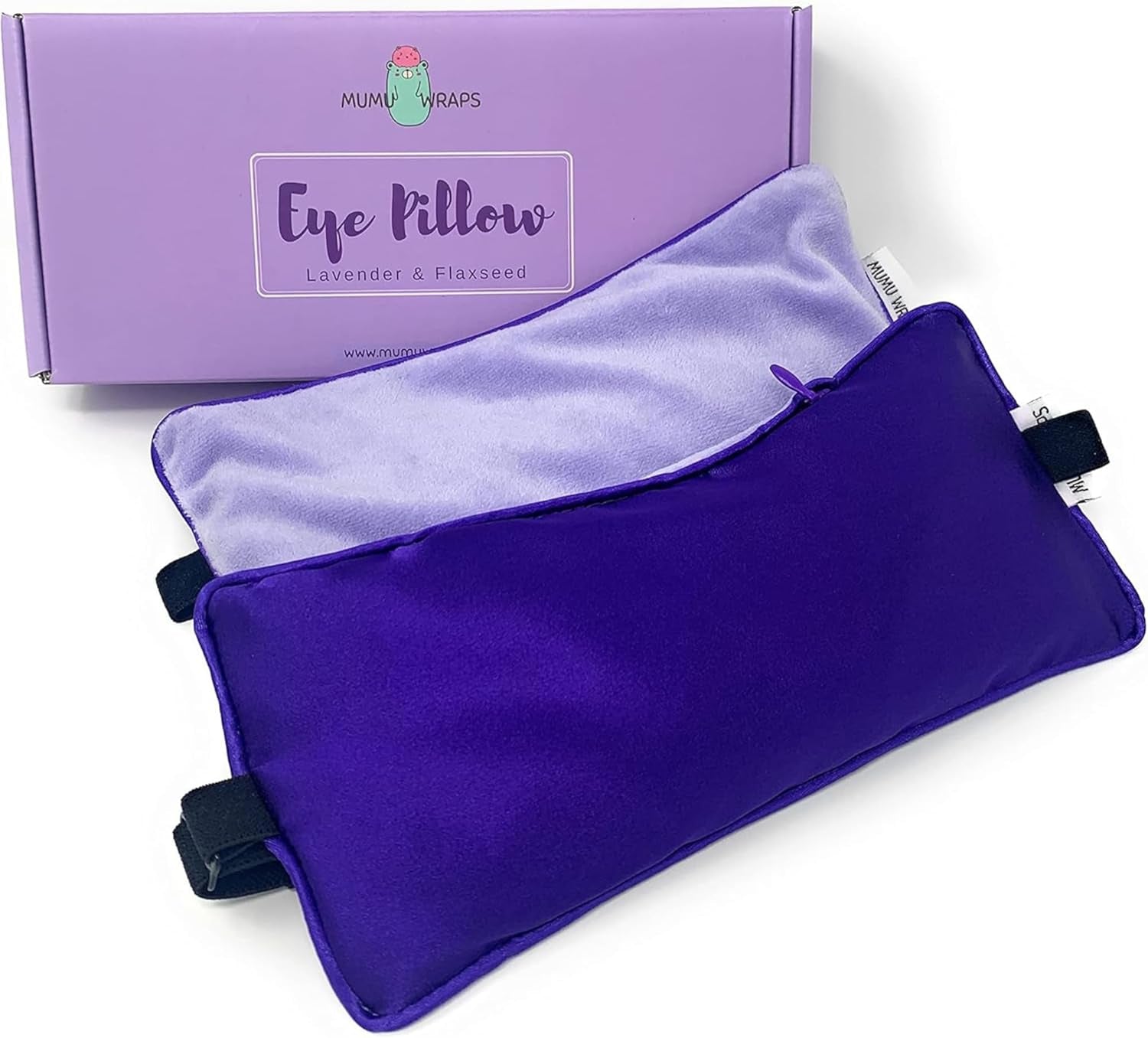 Mumu Wraps Lavender Aromatherapy Weighted Eye Pillow - Ultimate Relaxation for Sleep, Yoga, and Meditation - Bonus Cover Included - Perfect Gift for Women and Moms
