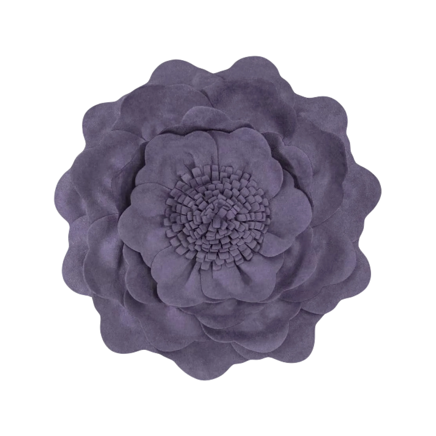Deep Purple 3D Textured Flower Throw Pillow Soft Suede Decorative Cushion for Couch Bedroom and Living Room 14X14Inches